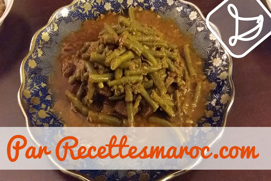Tagine de Veau aux Haricots - Moroccan Beef & Green Beans Tagine - طاجين صحي باللوبيا الخضره واللحم
