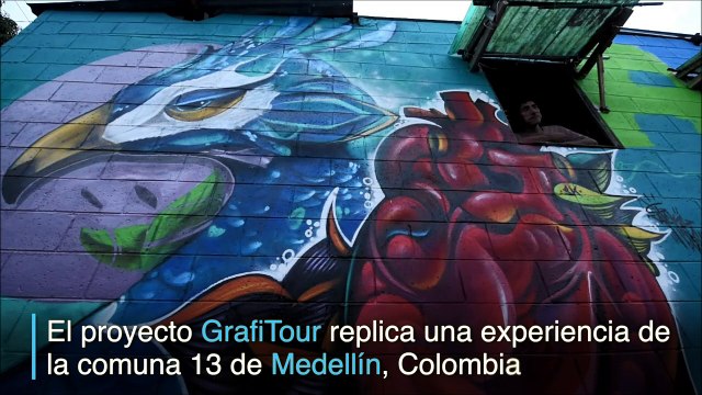 Coloridos grafitis tapan simbología pandillera en El Salvador