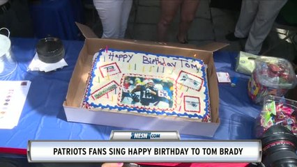Patriots Fans Sing "Happy Birthday" To Tom Brady