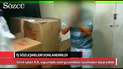 Simit satan çocuğa vapurda özel güvenliklerden dayak!