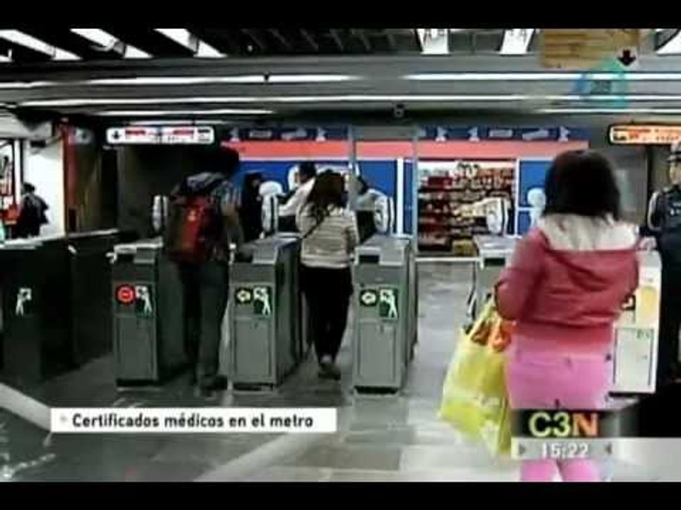 Certificados médicos en el Metro