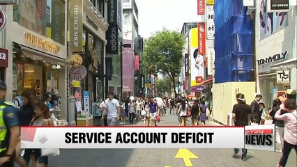 Korea's service account deficit hit record high