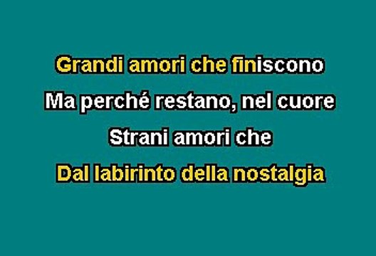 Laura Pausini - Strani amori (Karaoke)