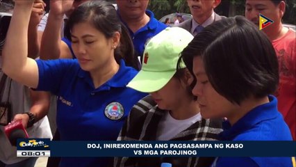DOJ, inirekomenda ang pagsasampa ng kaso vs mga Parojinog
