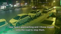 Turkey coup_ Man speaks after being run over by tank twice - BBC News