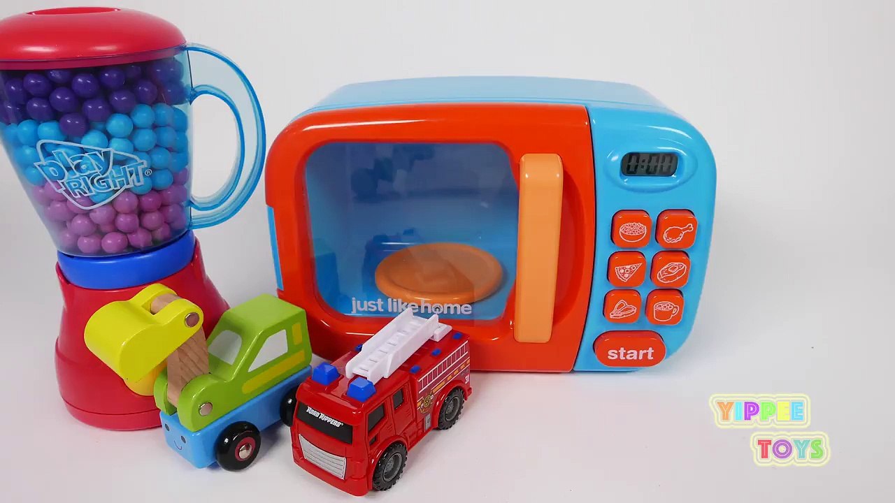 Toy Car Vehicles Monster School Bus Microwave Learn Colors for Kids Children and Toddlers-7xHaEXHWAec