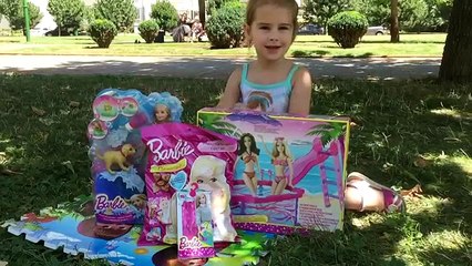 Tải video: Para y serie de Barbie 68 Barbie solo en casa con un perro un montón de juguetes de la muñeca barbie niños de la diversión