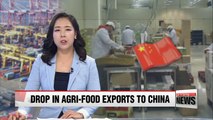 Korea's monthly agricultural and fisheries exports to China logs on-year drops since April