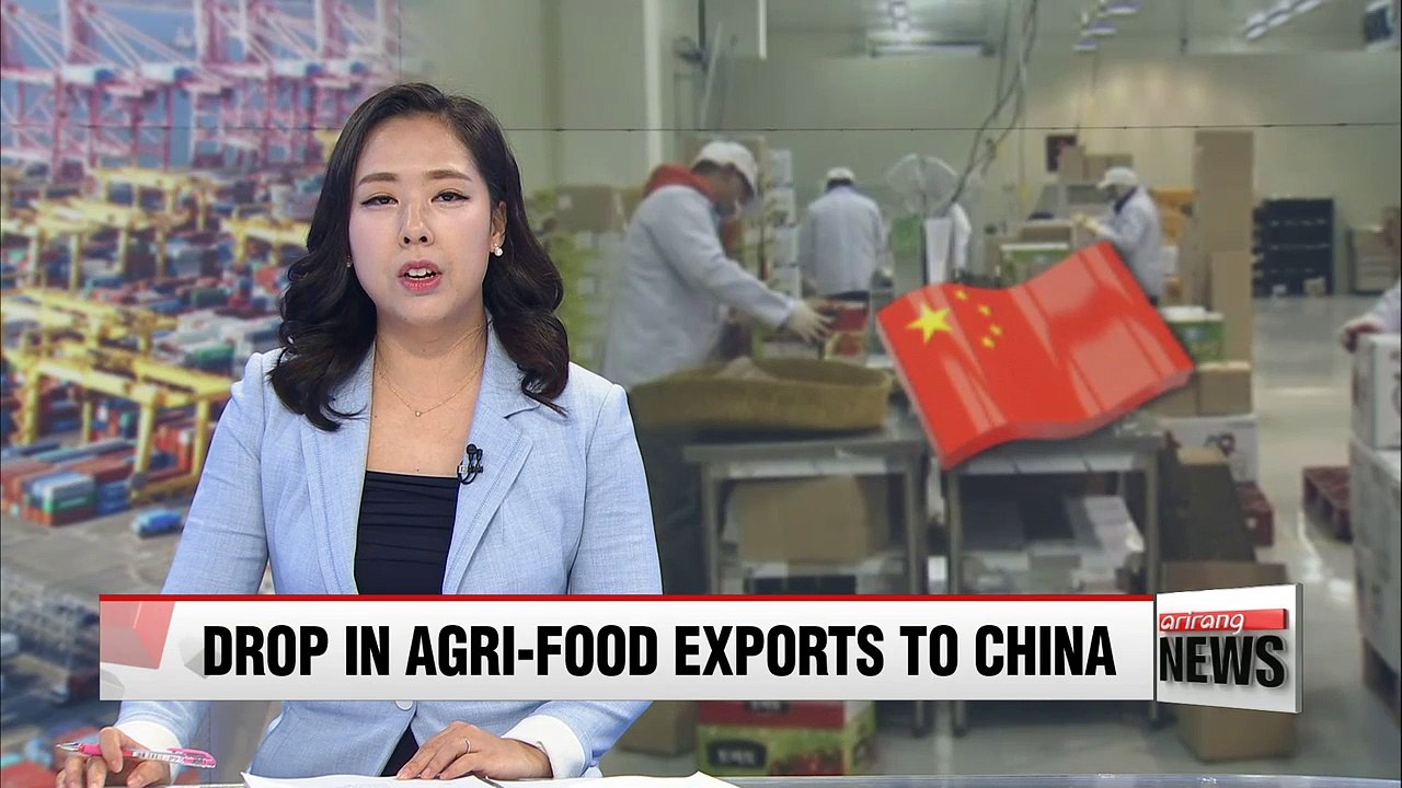 Korea's monthly agricultural and fisheries exports to China logs on-year drops since April