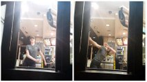McDonald's Employee Performs Viral Dance For Clients