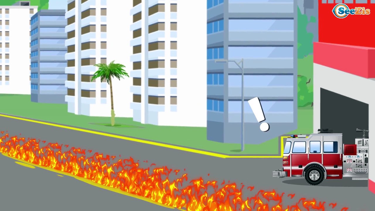 The Fire Truck Cartoon New Kids Video Compilation incl The Ambulance & The Police Car