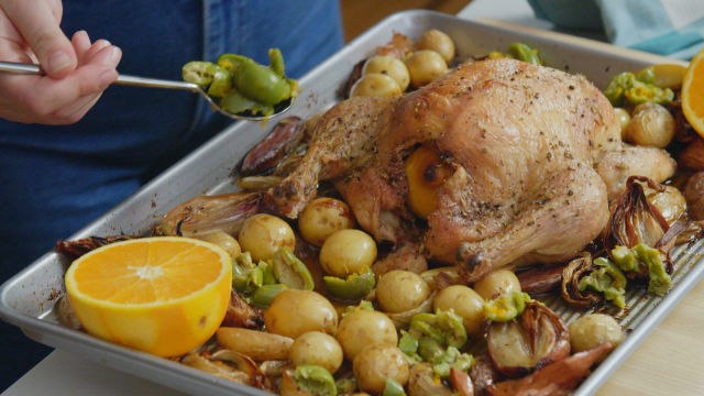 Roast Chicken with Fennel and Olives