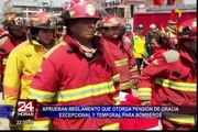 Aprueban reglamento que otorga pensión de gracia a bomberos