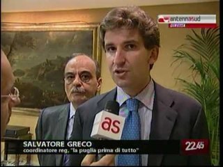 TG 12-06-09: GRECO "GRANDE RISULTATO DELLA PUGLIA PRIMA DI TUTTO"