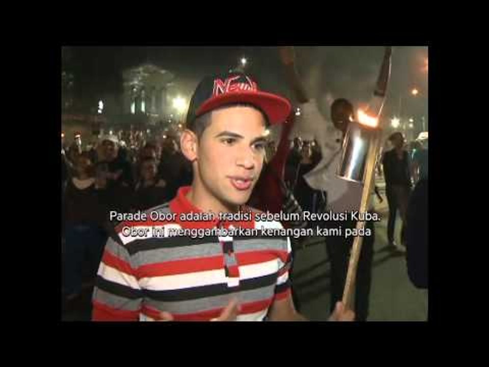 Warga Havana Kuba rayakan Revolusi Kuba dengan pawai obor - NET5