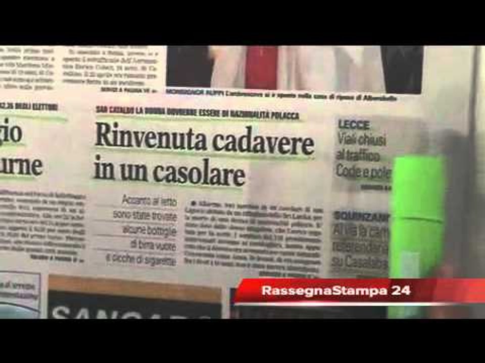 Leccenews24 Notizie dal Salento: rassegna stampa 30 Maggio