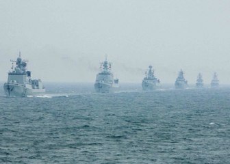 Çin'den Sarı Deniz'de Dev Donanma Tatbikatı