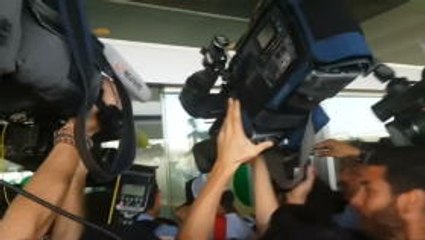 Neymar arrives at Barcelona airport