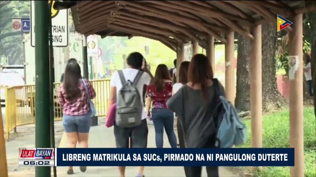 Libreng matrikula sa SUCs, pirmado na ni Pangulong Duterte