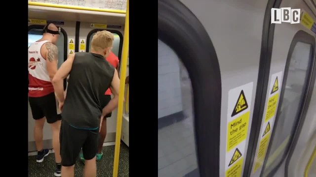 Runners Try To Beat London Underground Tube To Next Stop