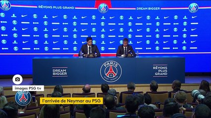 Revivez la conférence de presse de Neymar lors de son arrivée au PSG