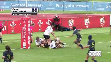 Japan vs New Zealand Women 7th World University Rughby 7 Championship 2016 Swansea