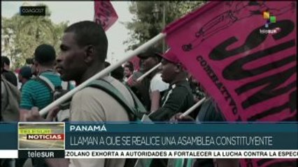Panameños marchan contra la corrupción y piden una Constituyente
