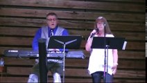 Pastor Joe Kelley, and Moe Finchum singing in church 8/28/2016