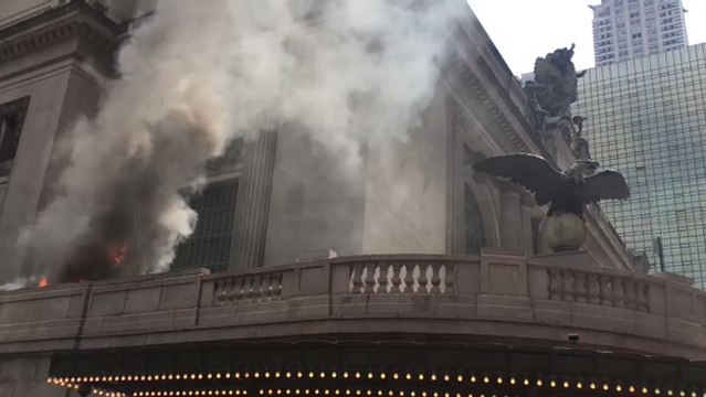 Vehicle Fire Near Grand Central Station In New York