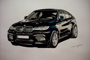 3D Art - How to draw a BMW X6 - Speed Drawing (Rui Gouveia)