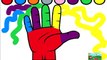 Лед крем рука раскраска страница Узнайте цвета для Дети и рука Цвет акварель