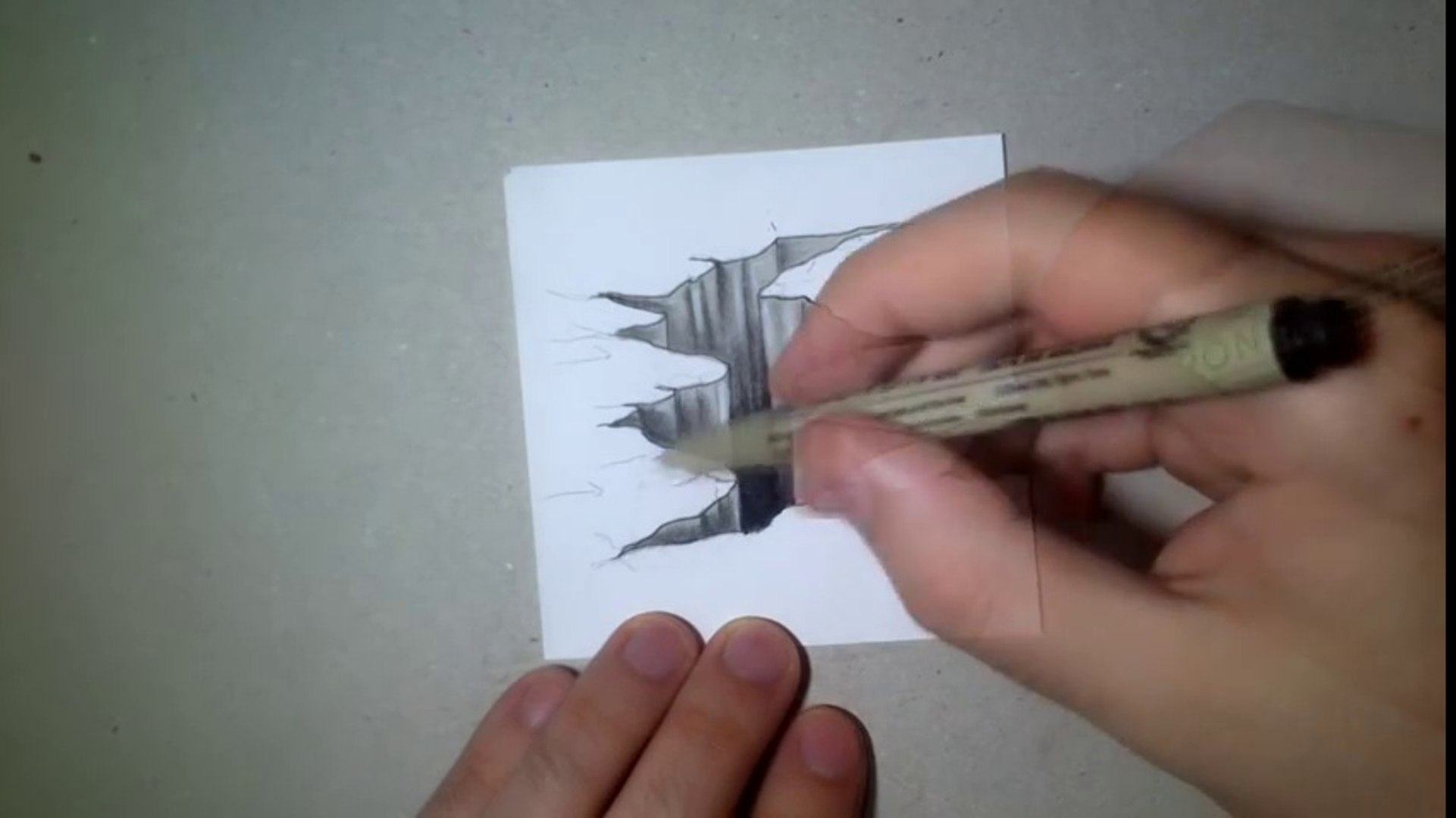 Comment dessiner un Trompe-l'œil 3D Fissure [Tutoriel], image size:1921x1080