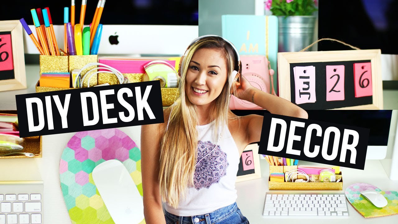 DIY Desk Organization & Accessories to Make Your Desk Cute! By Laurdiy
