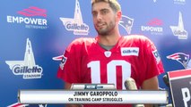Jimmy Garoppolo Discusses Training Camp Struggles