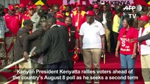 Kenya's president holds rally ahead of elections