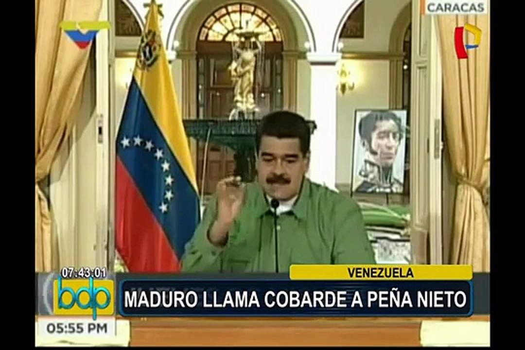 Nicolás Maduro llama cobarde a Enrique Peña Nieto