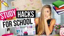 DIY STUDY HACKS FOR SCHOOL Organization & Homework Tips! By LaurDIY