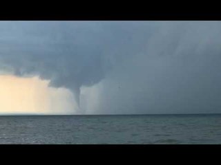 Water Spout Sweeps Across Lake Erie