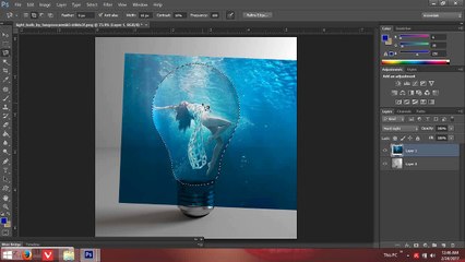 Photoshop Tutorial Water Effect With Girl  In Bulb