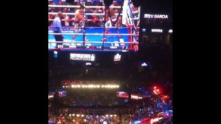Uncle Murda & 50 Cent Watching Boxing From Suite At The Barclay Center