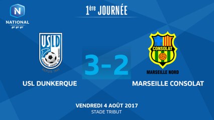 J1 : USL Dunkerque - Marseille Consolat (3-2) le résumé