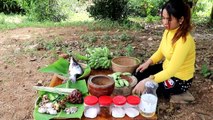 Awesome Cooking Big Pangasius & Eggs Fish With Fresh Banana Fruit Recipe Village Food Fact