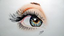 3D Art - How to draw a Realistic drawing eye - Speed Drawing (Rui Gouveia)
