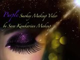 Purple Glitter Halo Eye New Years Eve Makeup!