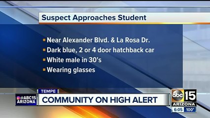 Suspect at large after trying to lure boy into car