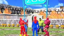 Superheroes And Superhero Babies Watching Wild Animals In Zoo Finger Family Rhyme