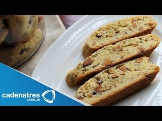 Receta para preparar biscoti de miel de anís y almendras. Receta de galletas