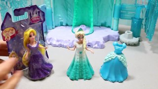 겨울왕국 엘사 라푼젤 Disney Frozen Elsa rapunzel Princess Magic Clip Dolls dresses Toys