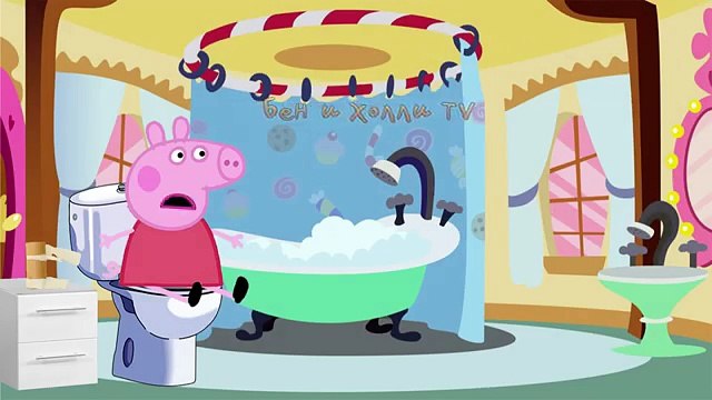 Свинка Пеппа мультфильм У Пеппы закончилась туалетная бумага, Пеппа какала в туалете и обк