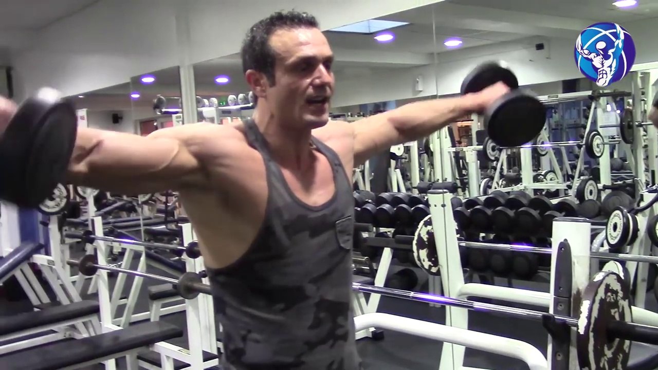 Musculation- séance prise de masse épaules en biset.